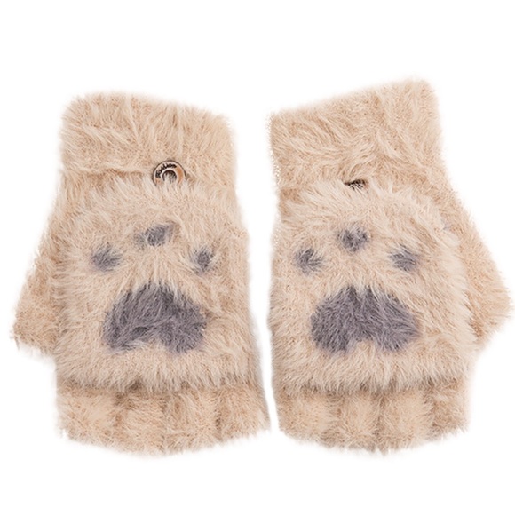 Warm Winter Paw Clamshell Gloves - Picture 2 of 8